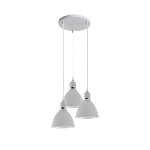 Industrial Modern Retro 3-way cluster White Ceiling Pendant Light with E27 Base~3902 - Lost Land Interiors