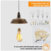 Industrial Vintage Retro Barn slotted shape Brushed Copper Metal Ceiling Pendant Lights E27~3992 - Lost Land Interiors