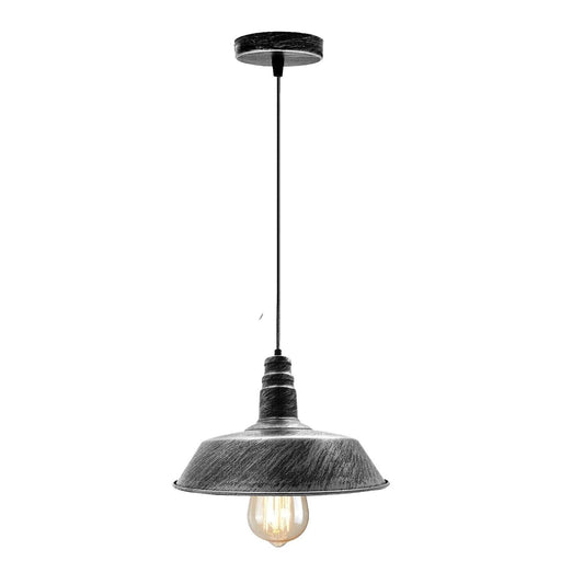 Industrial Vintage Retro Barn slotted shape Various colours Metal Ceiling Pendant Lights E27~4000 - Lost Land Interiors