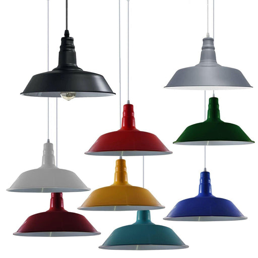 Modern adjustable Hanging bowl Various colours pendant  Lamp E27 holder~4010 - Lost Land Interiors
