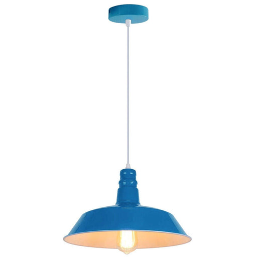 Modern adjustable Hanging bowl Light Blue pendant  Lamp E27 holder~4007 - Lost Land Interiors