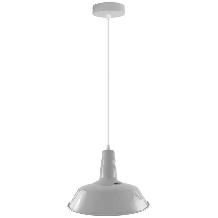 Modern adjustable Hanging bowl White pendant  Lamp E27 holder~4003 - Lost Land Interiors