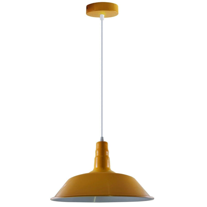 Modern adjustable Hanging bowl Yellow pendant  Lamp E27 holder~4002 - Lost Land Interiors
