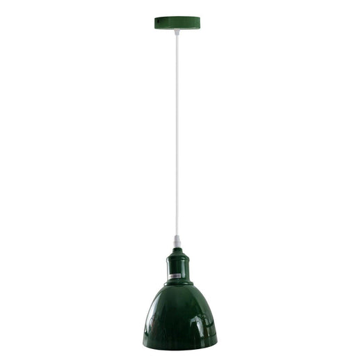 Industrial Vintage Retro adjustable Ceiling Green Pendant Light with E27 Uk Holder~4023 - Lost Land Interiors