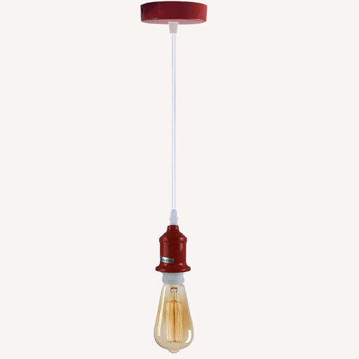 Industrial Vintage Burgundy Ceiling Light Fitting E27 Pendant Holder~4047 - Lost Land Interiors