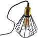 Vintage Retro Ceiling Pendant Light Fitting Wire Cage Lampshades, E27 Holder~4051 - Lost Land Interiors