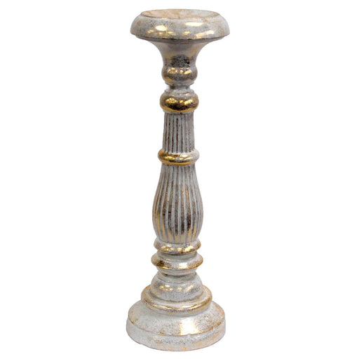 Large Candle Stand - White Gold - Lost Land Interiors
