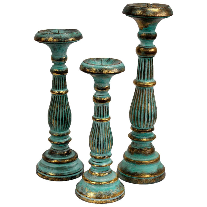 Small Candle Stand - Turquois Gold - Lost Land Interiors