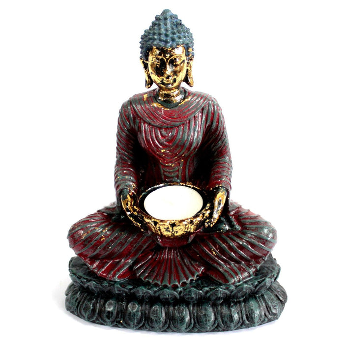 Antique Buddha - Devotee Candle Holder - Lost Land Interiors