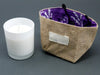 Natural Jute Cotton Gift Bag - Lavender Lining - Medium - Lost Land Interiors