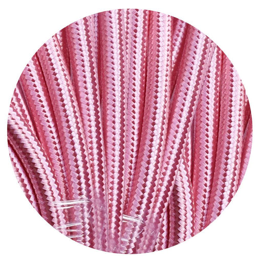 0.75mm 2 core Round Vintage Braided Shiny Pink Fabric Covered Light Flex~3034 - Lost Land Interiors