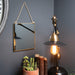 Industrial Gold Edged Square Hanging Wall Mirror - Lost Land Interiors