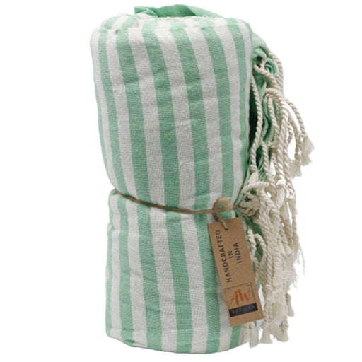 Cotton Pario Towel - 100x180 cm - Picnic Green - Lost Land Interiors