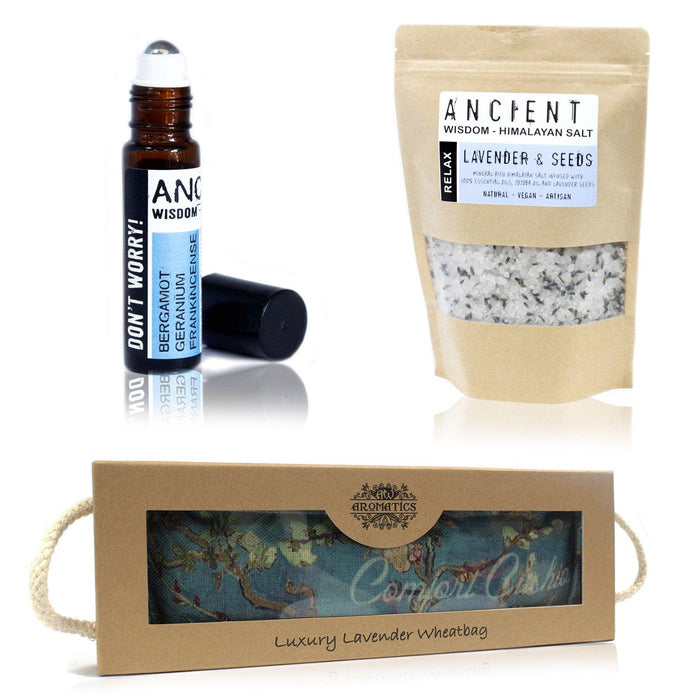 Bath Salts, Roll-on Blend and Wheat Bag Set - Lost Land Interiors