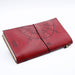 Handmade Leather  Journal- The Adventure Begins - Red - (80 pages) - Lost Land Interiors