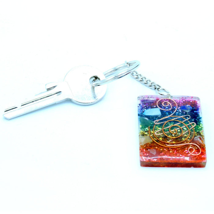 Orgonite Power Keyring - Home Protect Copper and Chakra - Lost Land Interiors