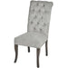 Silver Roll Top Dining Chair With Ring Pull - Lost Land Interiors