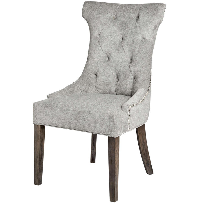Silver High Wing Ring Backed Dining Chair - Lost Land Interiors