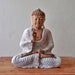 Buddha Statue Whitewash - 40cm Teaching Transmission - Lost Land Interiors