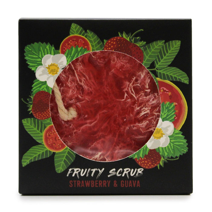 Fruity Scrub Soap on a Rope - Strawberry & Guava - Lost Land Interiors