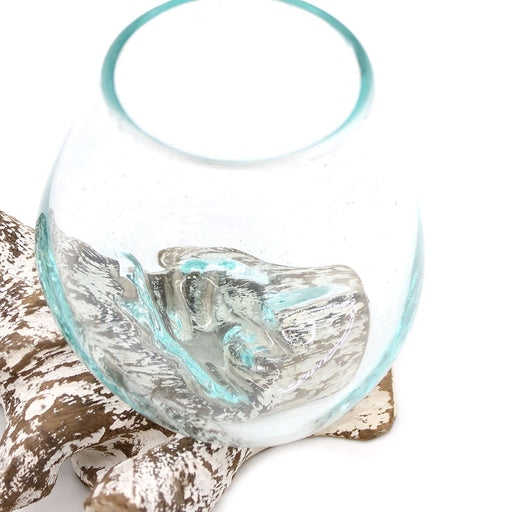 Molten Glass on Whitewash Wood - Small Bowl - Lost Land Interiors