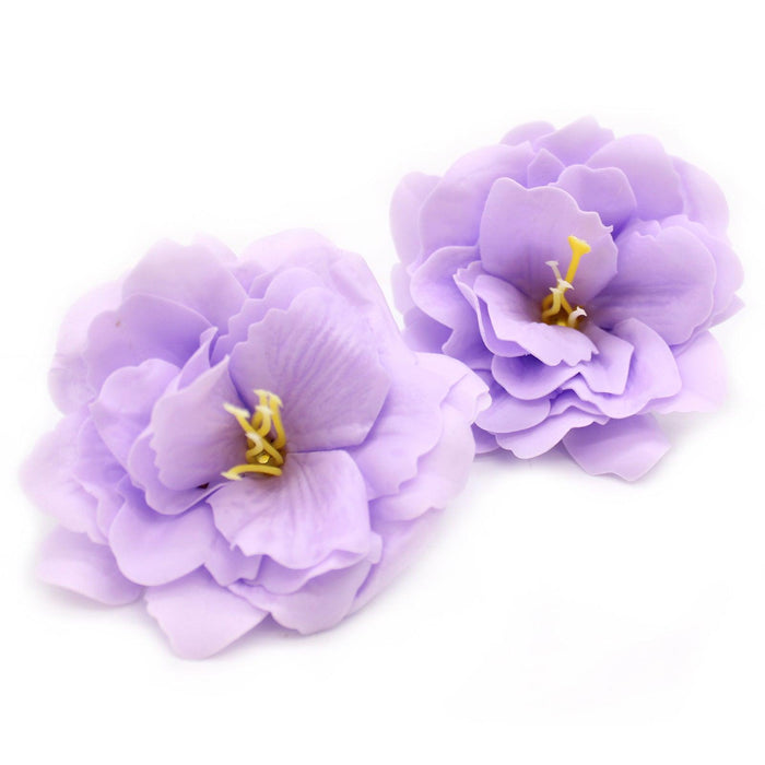 10 x Craft Soap Flower - Small Peony - Purple - Lost Land Interiors