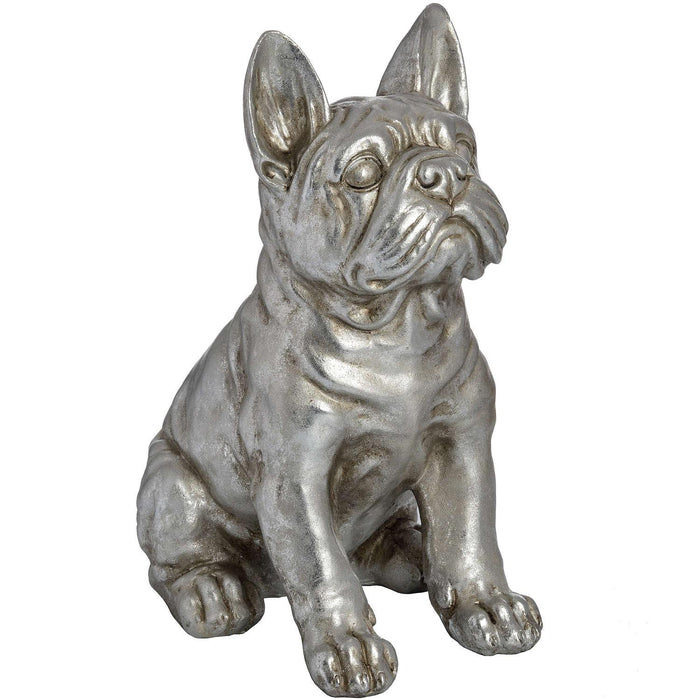 Antique Silver French Bull Dog - Lost Land Interiors