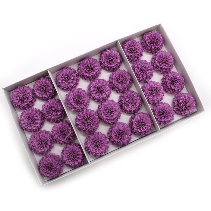 10 x Craft Soap Flower - Small Chrysanthemum - Purple - Lost Land Interiors