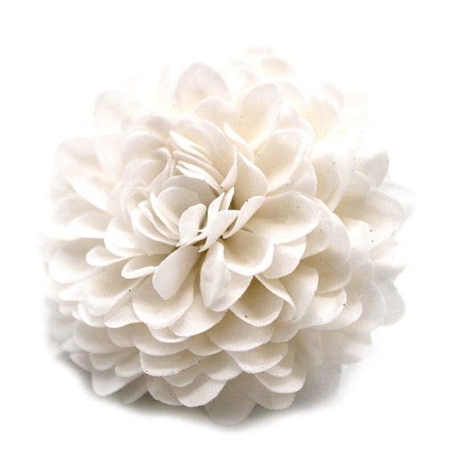 10 x Craft Soap Flower - Small Chrysanthemum - White - Lost Land Interiors
