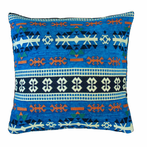 Handcrafted Turkish Kilim Cushion Cover - Sky Blue - Lost Land Interiors