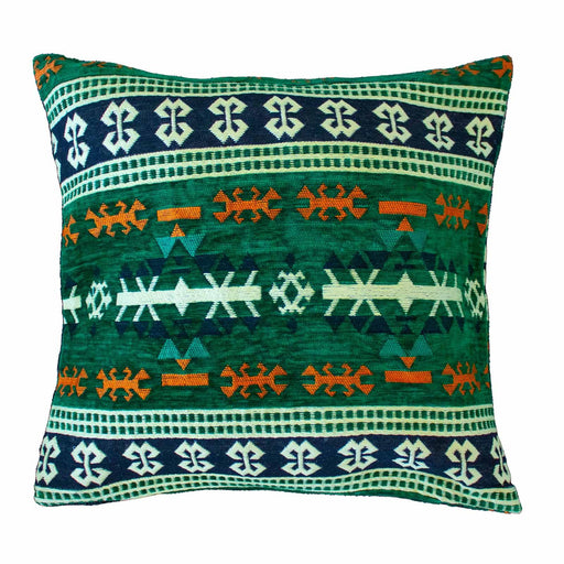 Handcrafted Turkish Kilim Cushion Cover - Green - Lost Land Interiors