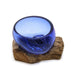 Molten Glass Mini Blue Bowl on Wood - Small Bowl - Lost Land Interiors