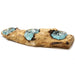 Molton Glass Flat Triple Candle Holder on Bali Wood - Lost Land Interiors