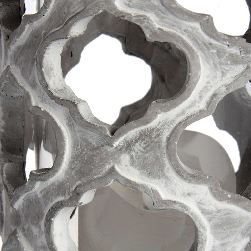 Large Stone Effect Patterned Candle Holder - Lost Land Interiors