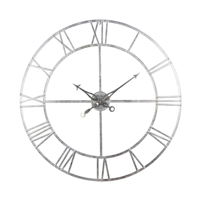 Large Silver Foil Skeleton Wall Clock - Lost Land Interiors