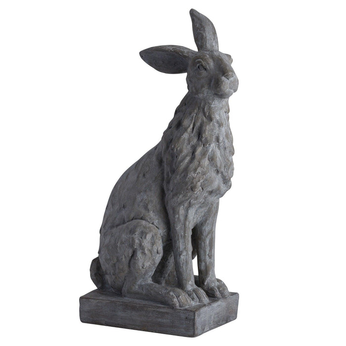 Large Sitting Outdoor Hare Statue - Lost Land Interiors