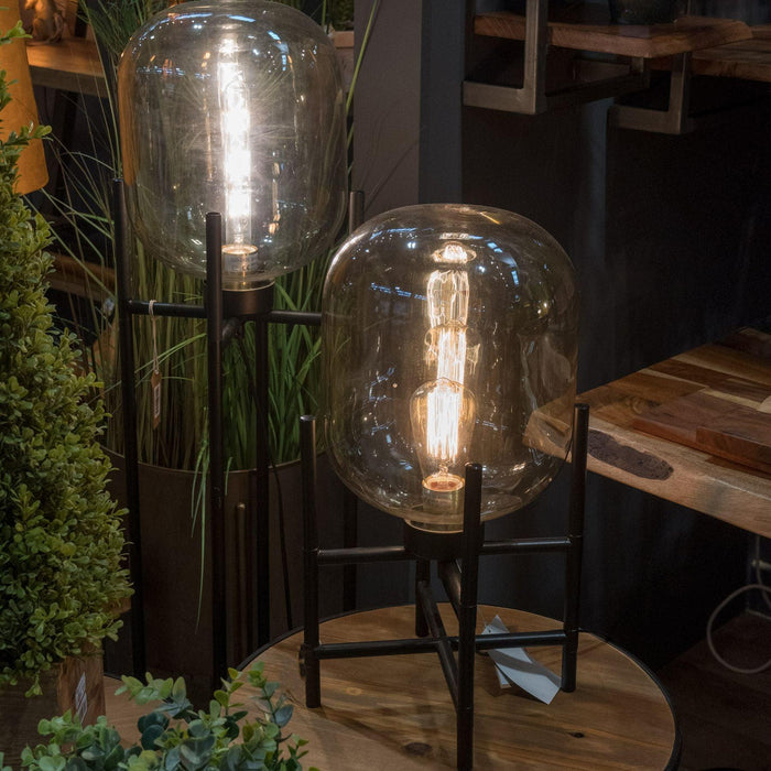 Vintage Industrial Glass Glow Lamp - Lost Land Interiors