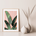 Pink and Green Banana Leaves Art Print - Lost Land Interiors