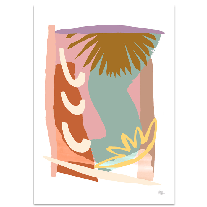 Tropical Leaf Abstract Tropicus Art Print - Lost Land Interiors