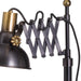 Black And Brass Adjustable Scissor Lamp - Lost Land Interiors