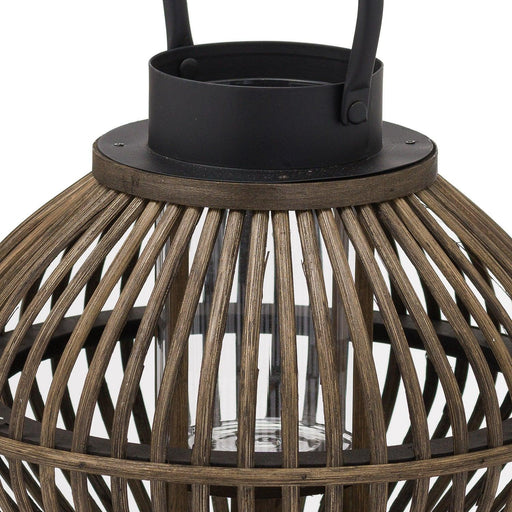 Brown Bamboo Style Large Lantern - Lost Land Interiors