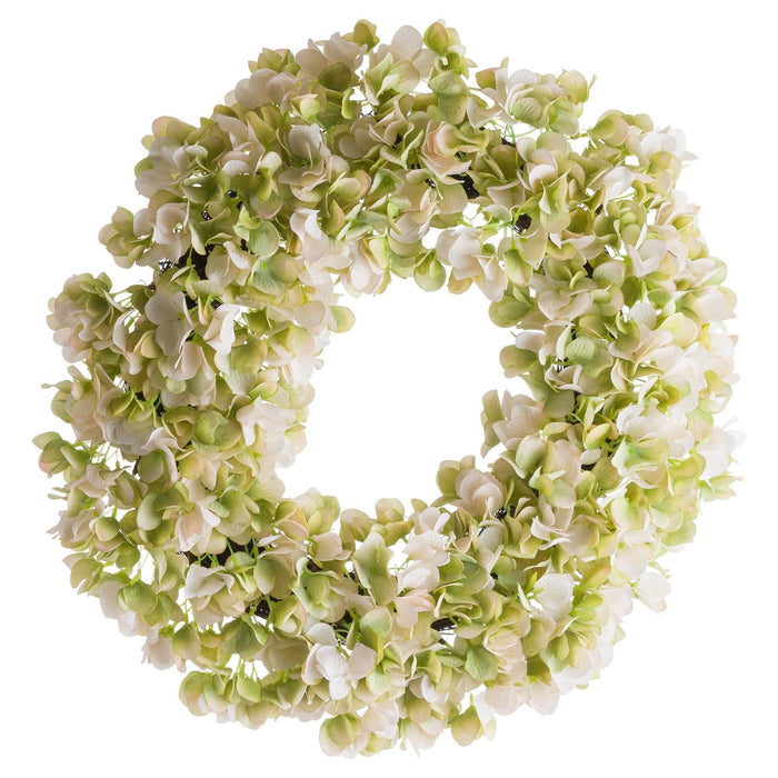 White Hydrangea Wreath - Lost Land Interiors