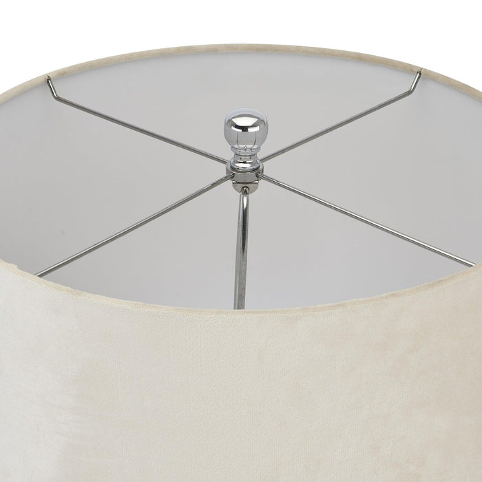 Adonis Metallic Glass Lamp With Velvet Shade - Lost Land Interiors