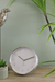 Silver Metal Table Clock, 16cm diameter - Lost Land Interiors