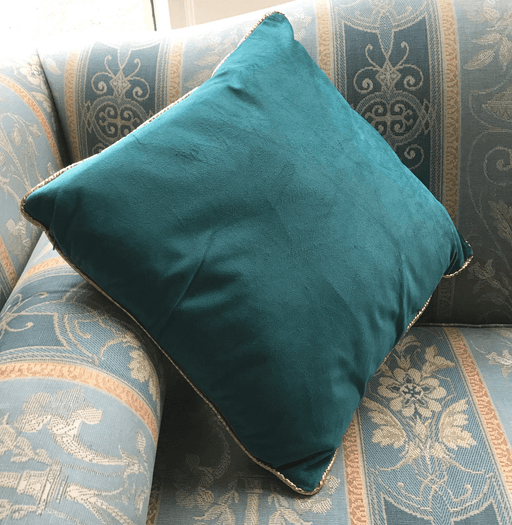 Sea Blue Velvet Cushion - Lost Land Interiors