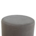 Grey Velvet Footstool with Gold Base - Lost Land Interiors