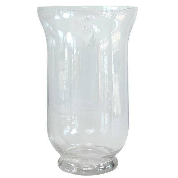 Hurricane Glass Vase (24cm) | Floral Glassware - Lost Land Interiors