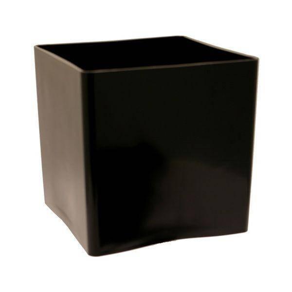 10cm Black Plastic Cube - Lost Land Interiors