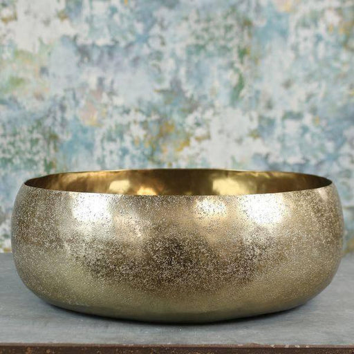 Gold Mayfair Bowl (Large) Golden Metal Bowl - Lost Land Interiors