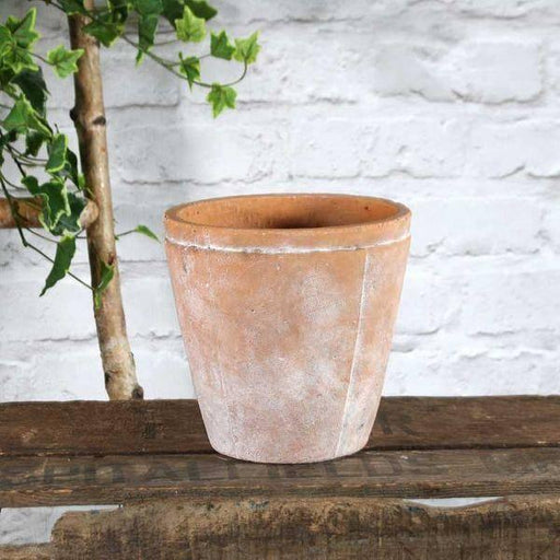 Rustic Ceramic Flowerpot 17.5cm - Lost Land Interiors